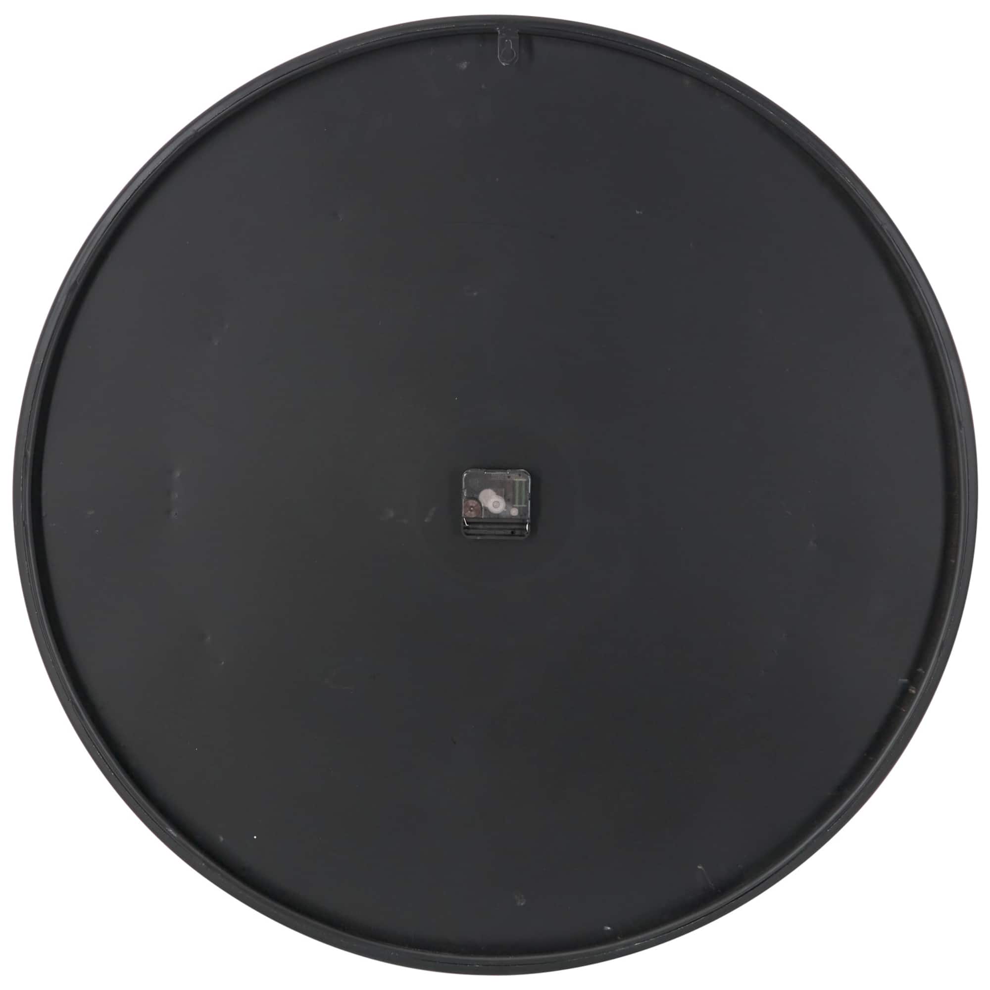 31" Modern Black & Gold Metal Wall Clock